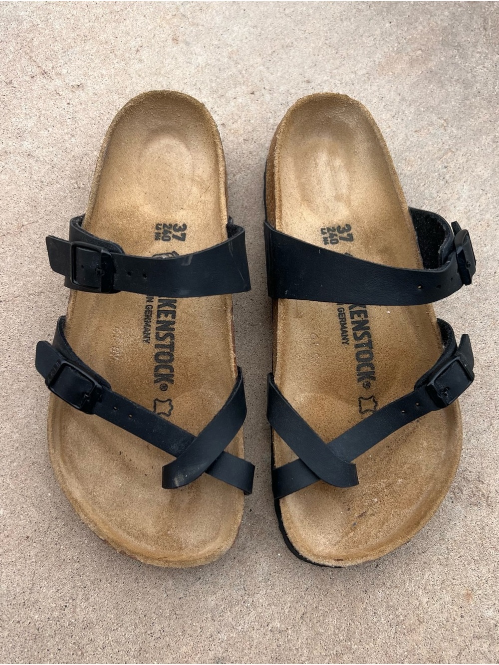 Birkenstock Mayari Black Toe Loop Sandals Size 37